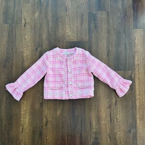 Janie and Jack girl pink button-up Jacket